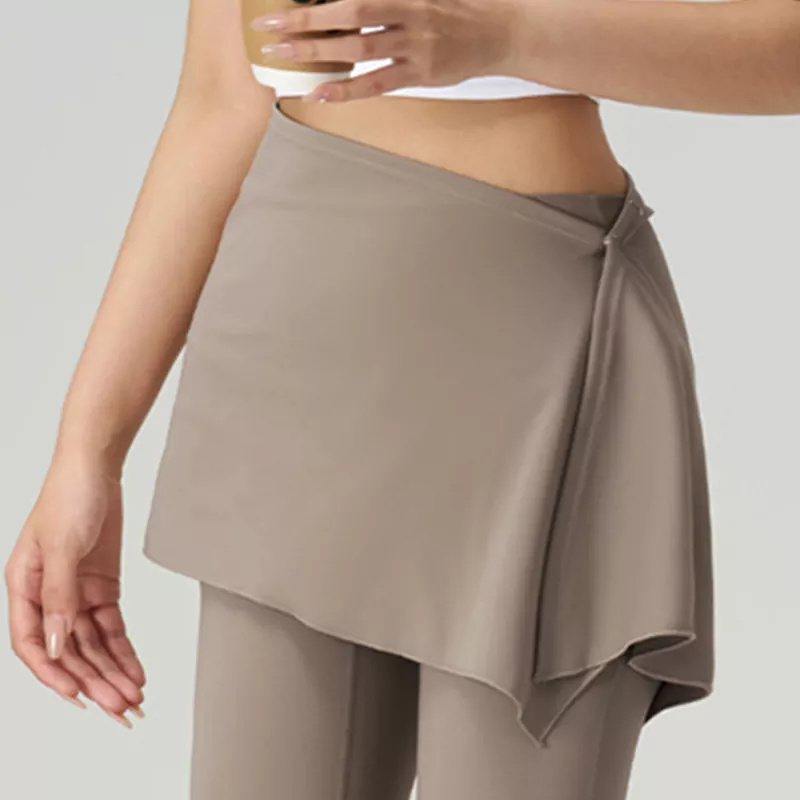 High-Waisted Fake Two-Piece Yoga Pants