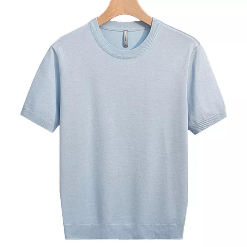 Pilling-Resistant Spring and Summer Knitted Men's T-Shirt