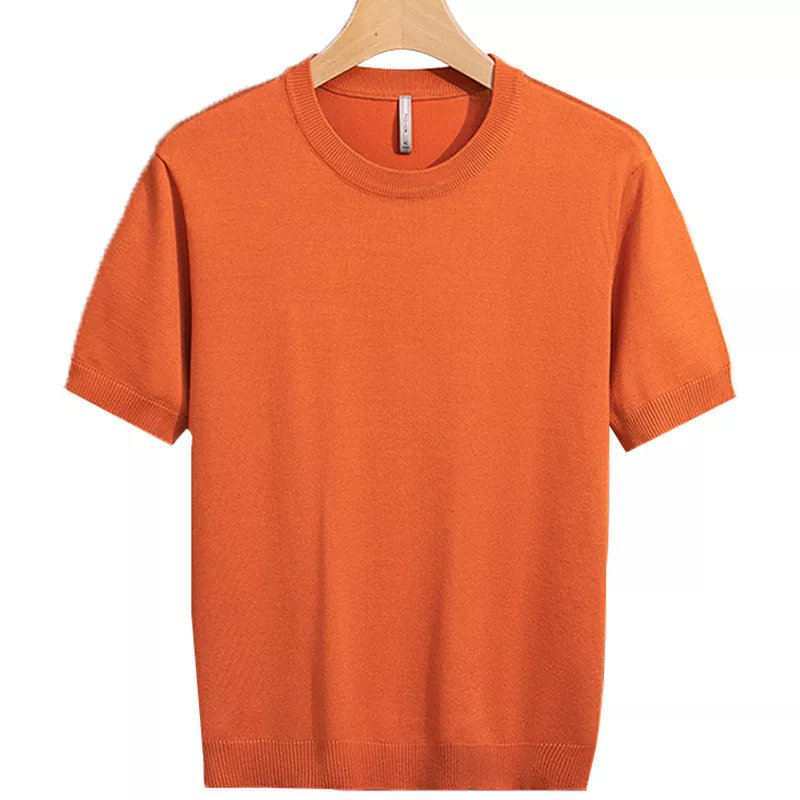 Pilling-Resistant Spring and Summer Knitted Men's T-Shirt