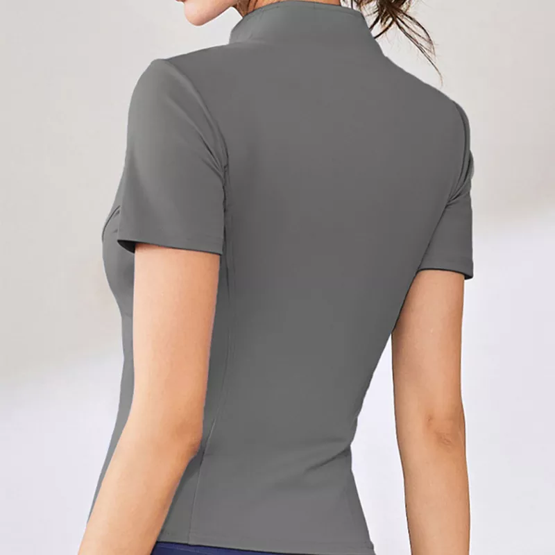 Short Sleeved Tight Fitting Sportswear Yoga Top
