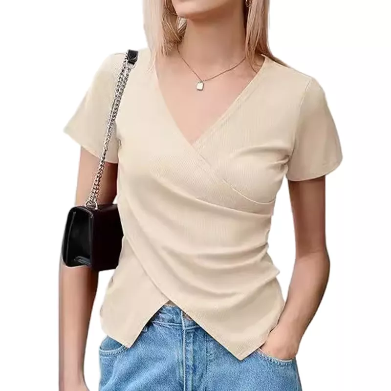 เสื้อยืดผู้หญิง Irregular Design Sense